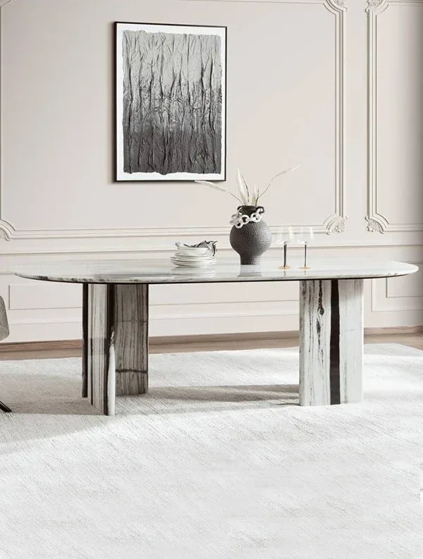 Dhara Dining Table - Dining Table by JJM Stone Art UAE