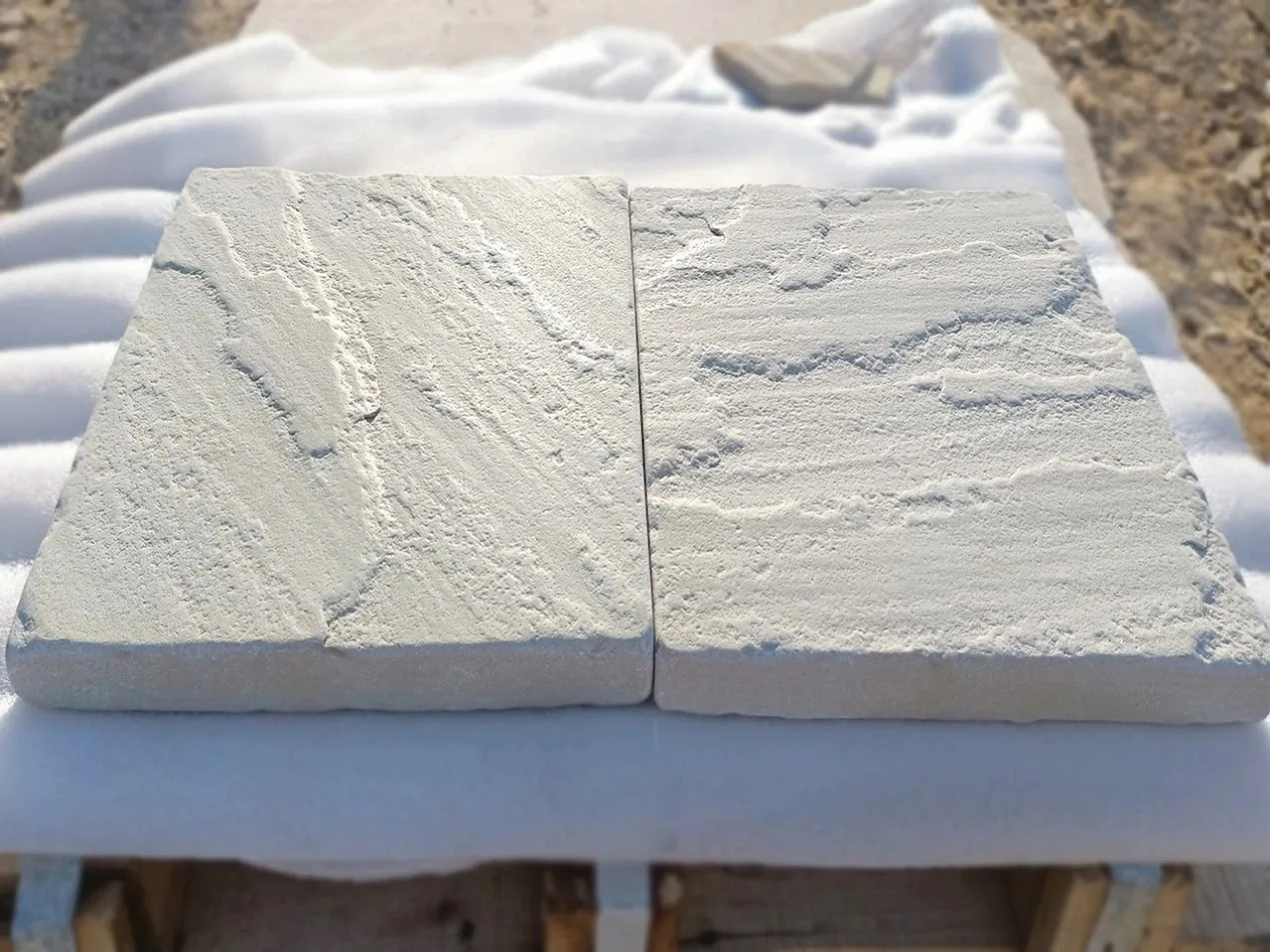 Off White Sandstone Cobblestone view 4