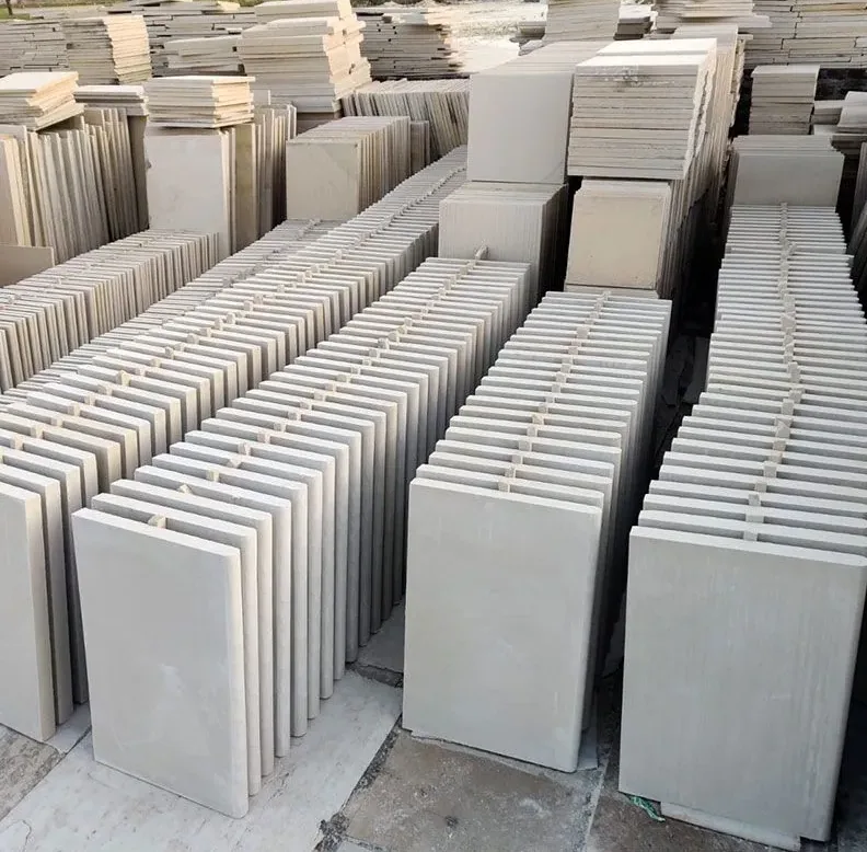 Gwalior Mint White Sandstone - Flat Cladding & Slabs by JJM Stone Art UAE