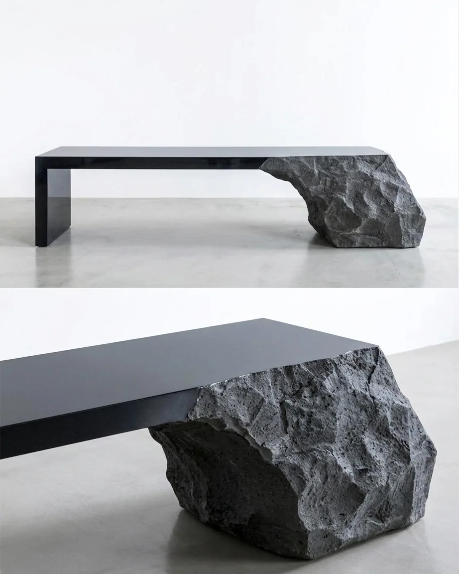 Rock Bench - Benches by JJM Stone Art UAE