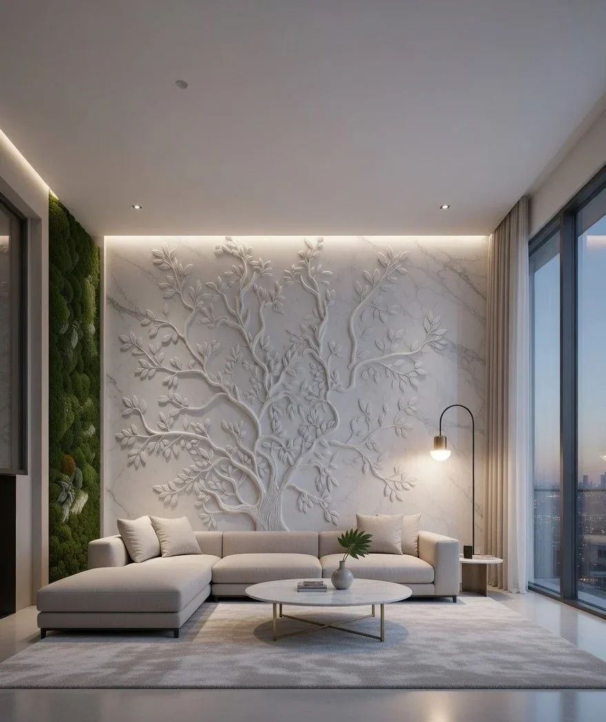 Tree Of Life - Carved Feature Wall by JJM Stone Art UAE